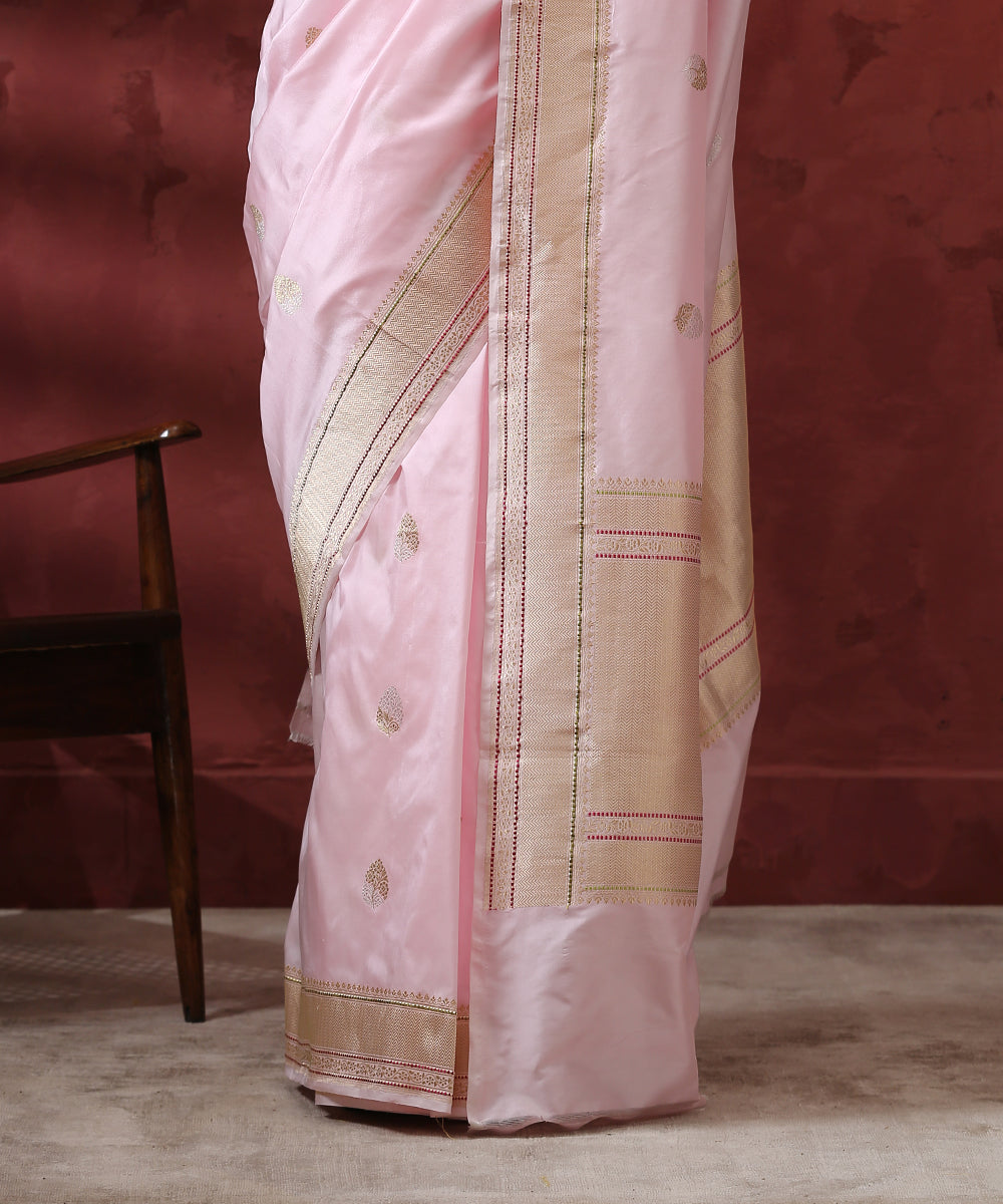 Pink_Handloom_Sona_Rupa_Pure_Katan_Silk_Banarasi_Saree_WeaverStory_04