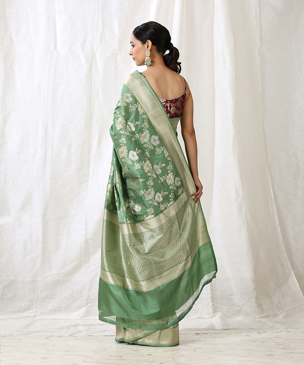 Handloom_Sage_Green_Pure_Katan_Silk_Banarasi_Saree_with_Cutwork_Jaal_WeaverStory_03