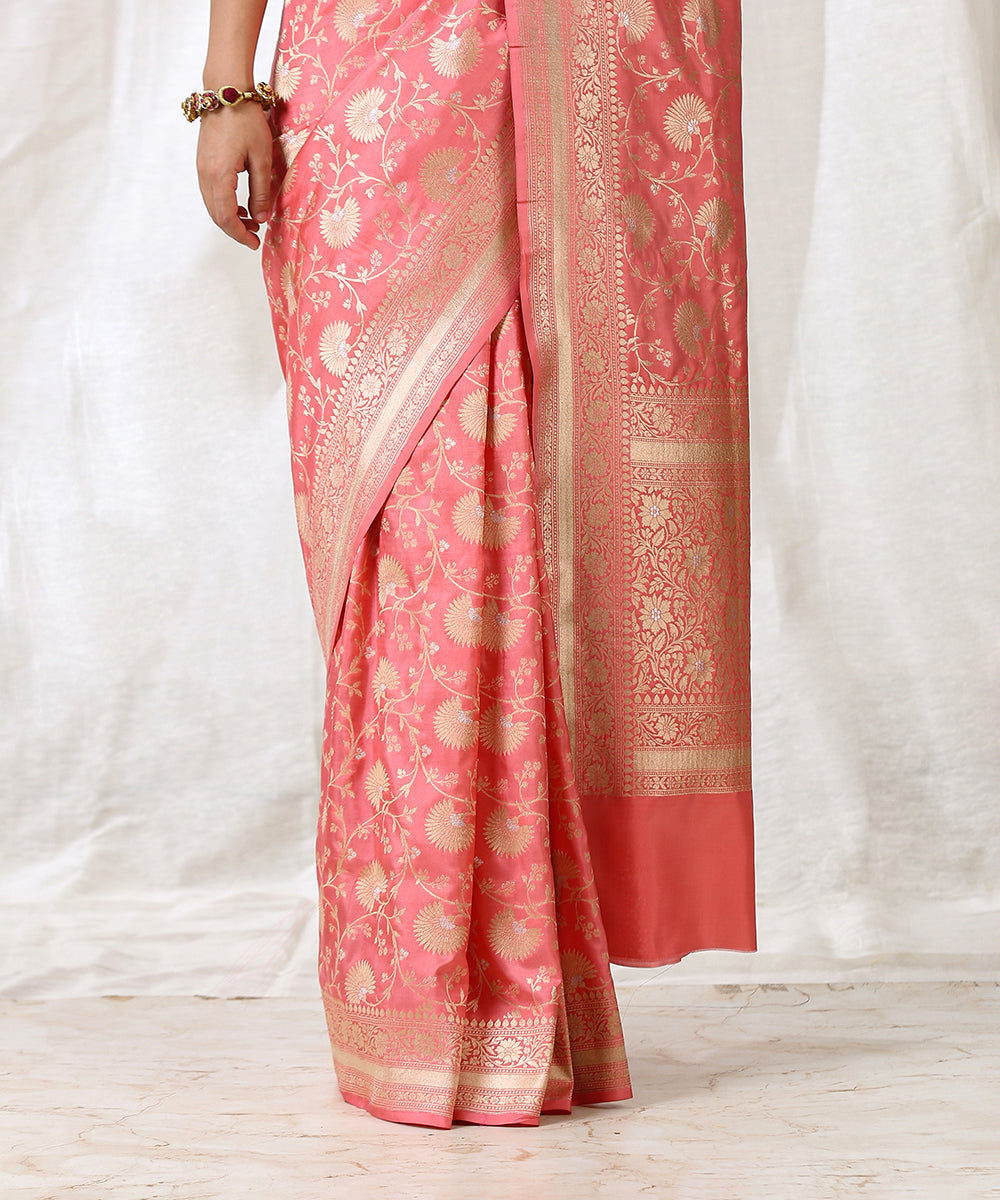 Handloom_Rose_Pink_Pure_Katan_Silk_Banarasi_Saree_With_Cutwork_Silver_Meenakari_WeaverStory_04