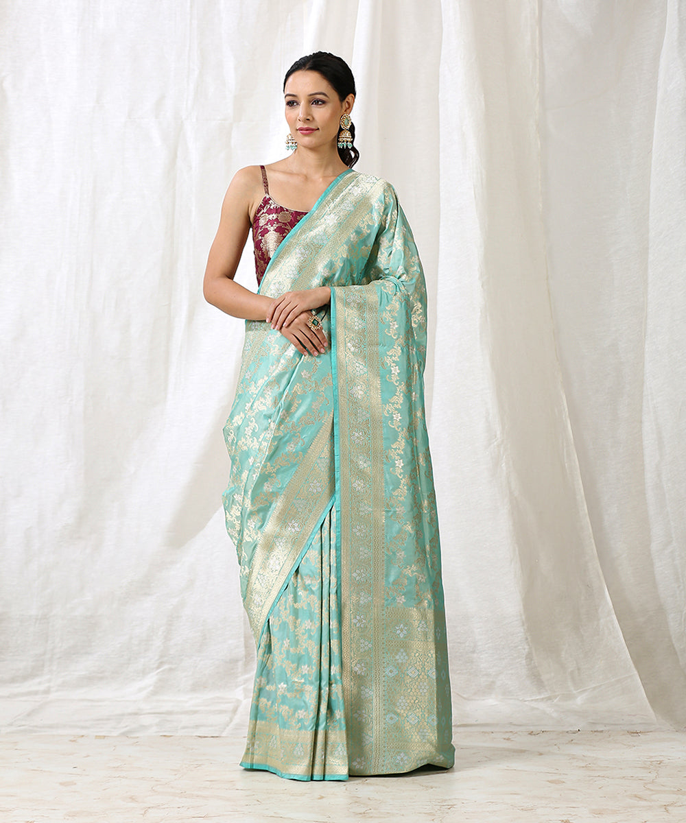 Light_Blue_Handloom_Pure_Katan_Silk_Banarasi_Saree_with_Cutwork_Sona_Rupa_Jaal_WeaverStory_02