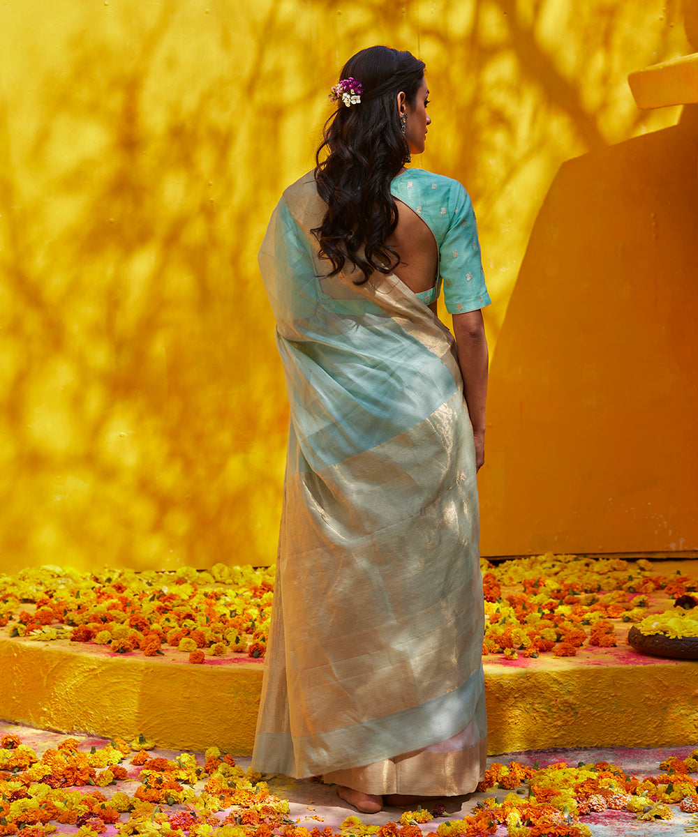 Ice_Blue_Handloom_Pure_Cotton_Chanderi_Saree_With_Zari_Border_WeaverStory_03