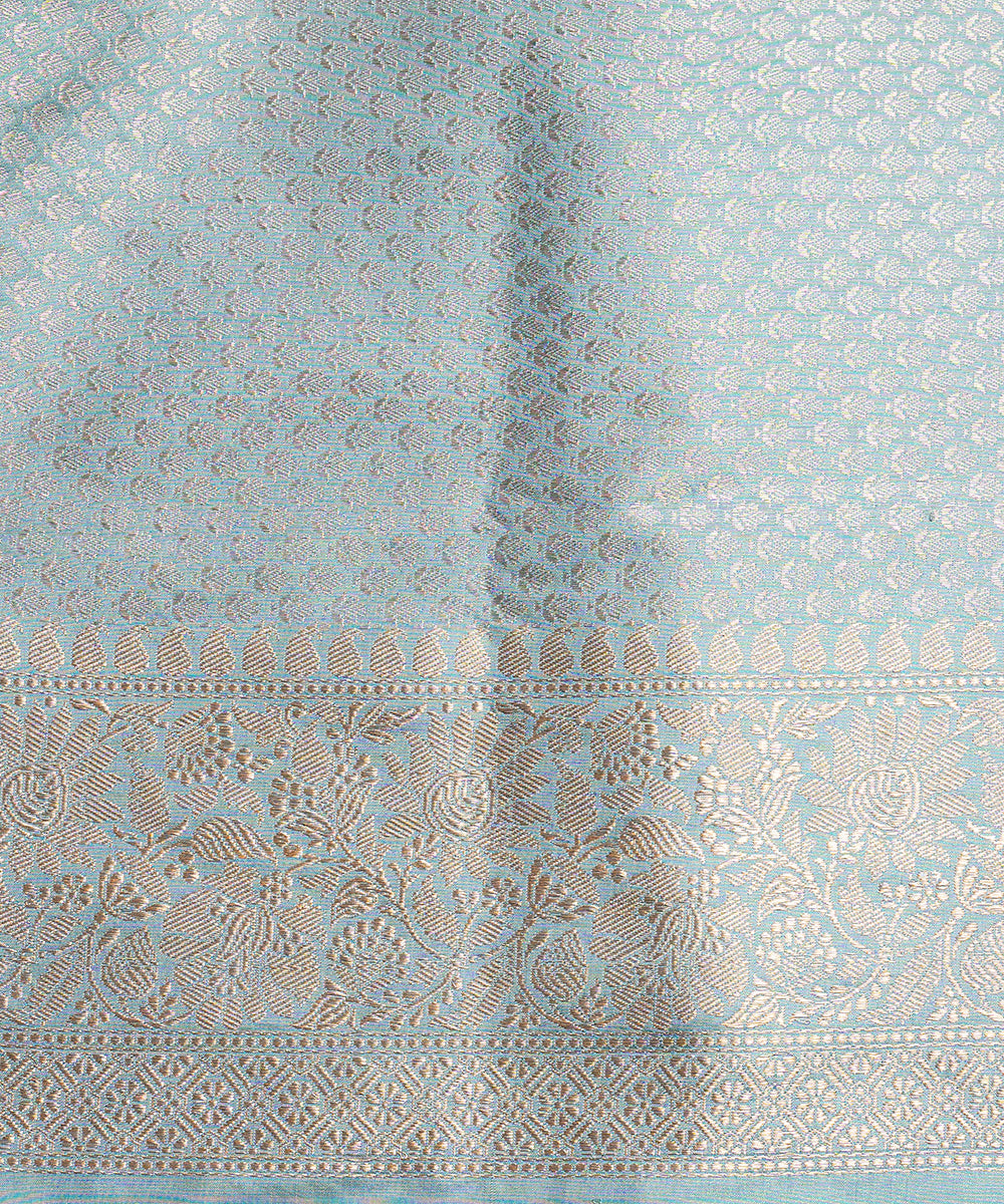 Handloom_Ice_blue_Pure_Katan_Silk_Banarasi_Saree_With_Kadhwa_Jaal_WeaverStory_05