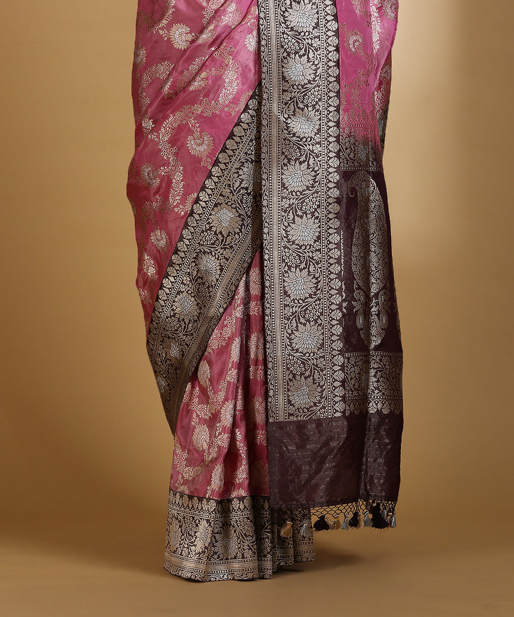 Baby_Pink_Handloom_Pure_Silk_Tissue_Banarasi_Saree_With_Wine_Floral_Border_WeaverStory_04