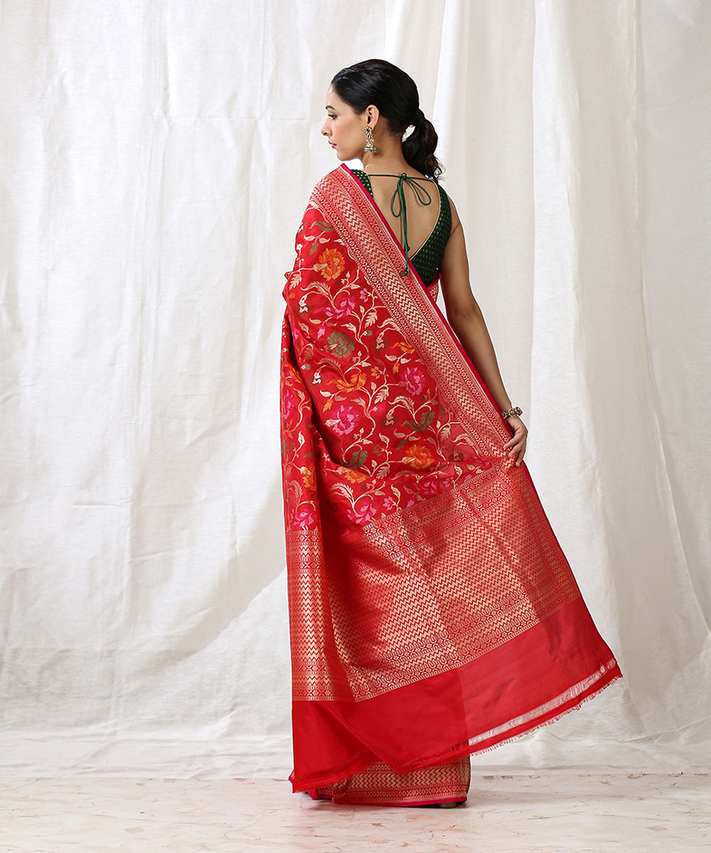Handloom_Red_Pure_Katan_Silk_Banarasi_Saree_With_Cutwork_Meenakari_Jaal_WeaverStory_03