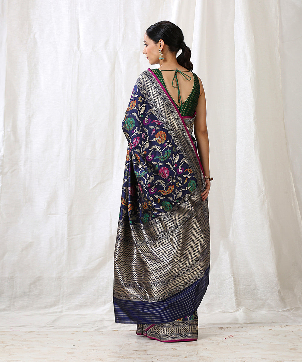 Navy_Blue_Handloom_Pure_Katan_Silk_Banarasi_Saree_With_Cutwork_Meenakari_Jaal_WeaverStory_03