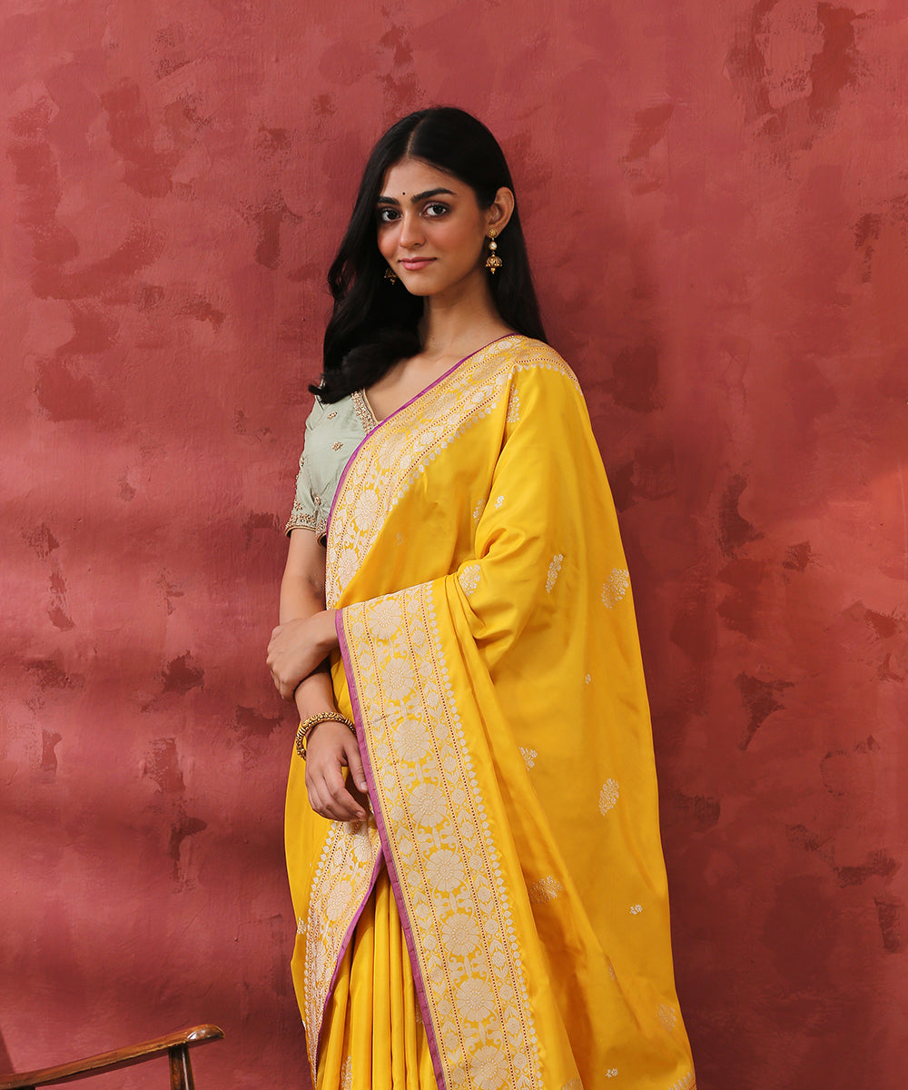 Handloom_Mustard_Ektara_Pure_Katan_Silk_Banarasi_Saree_WeaverStory_01