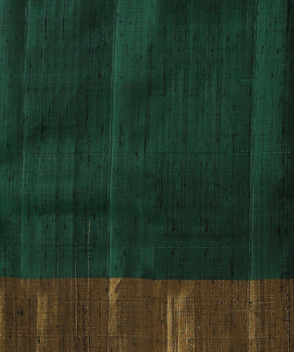 Handloom_Peacock_Green_Raw_Silk_Patola_Saree_with_Green_Pallu_WeaverStory_05