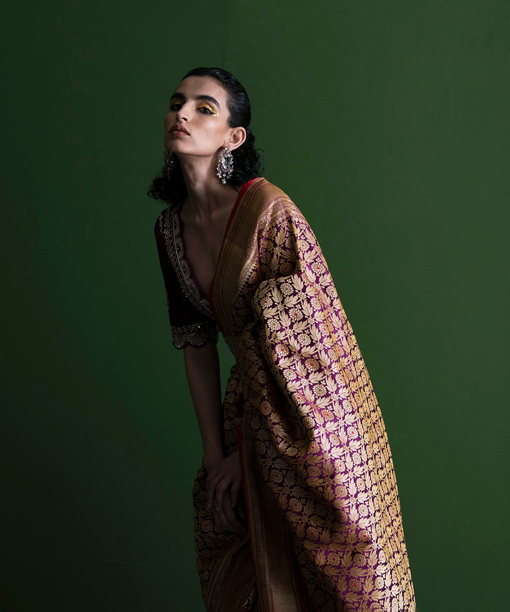 Handloom_Purple_Satin_Silk_Kimkhab_Banarasi_Saree_with_all_over_zari_WeaverStory_01