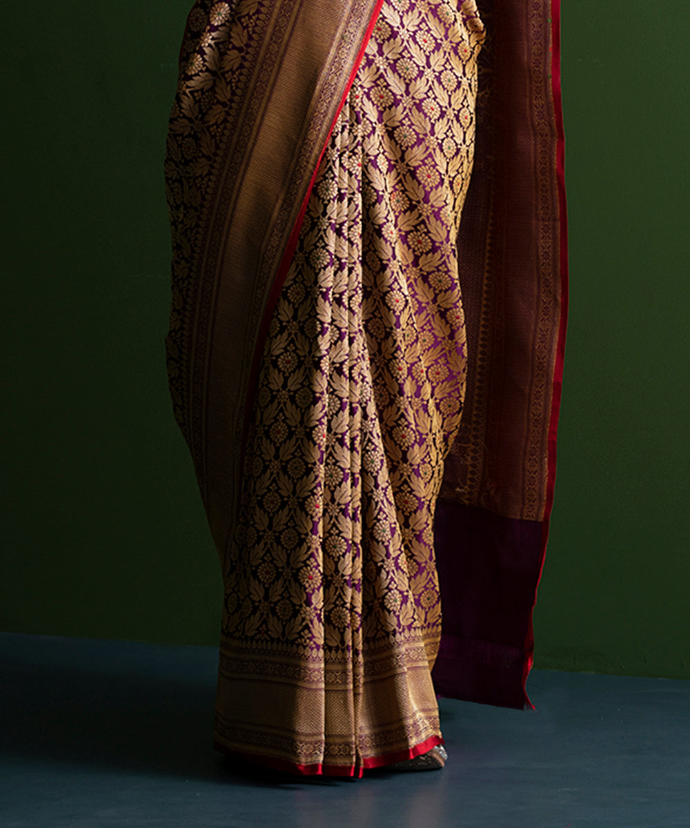 Handloom_Purple_Satin_Silk_Kimkhab_Banarasi_Saree_with_all_over_zari_WeaverStory_04