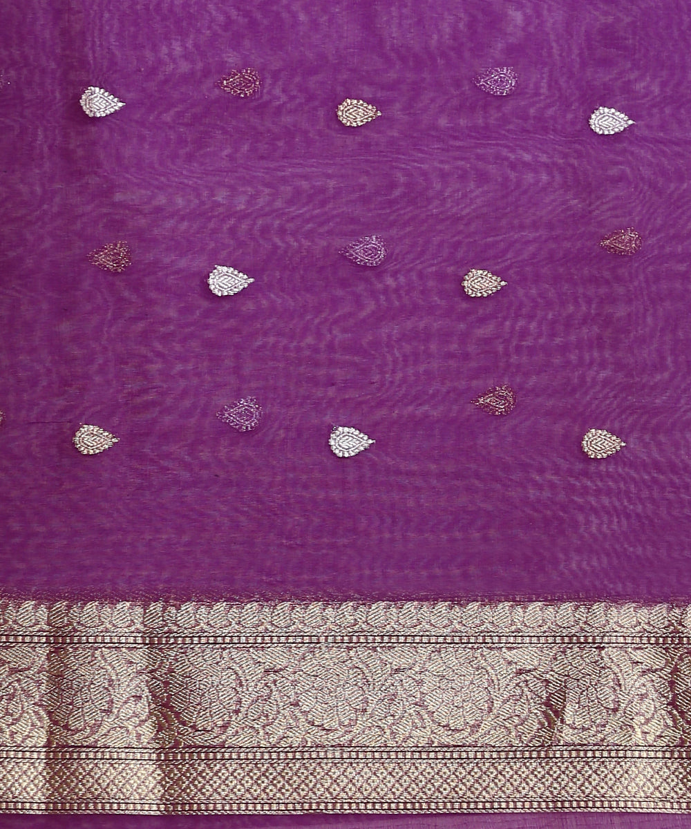 Handloom_Purple_Kora_Silk_Banarasi_Saree_With_Gold_And_Silver_Kadhwa_Booti_WeaverStory_05