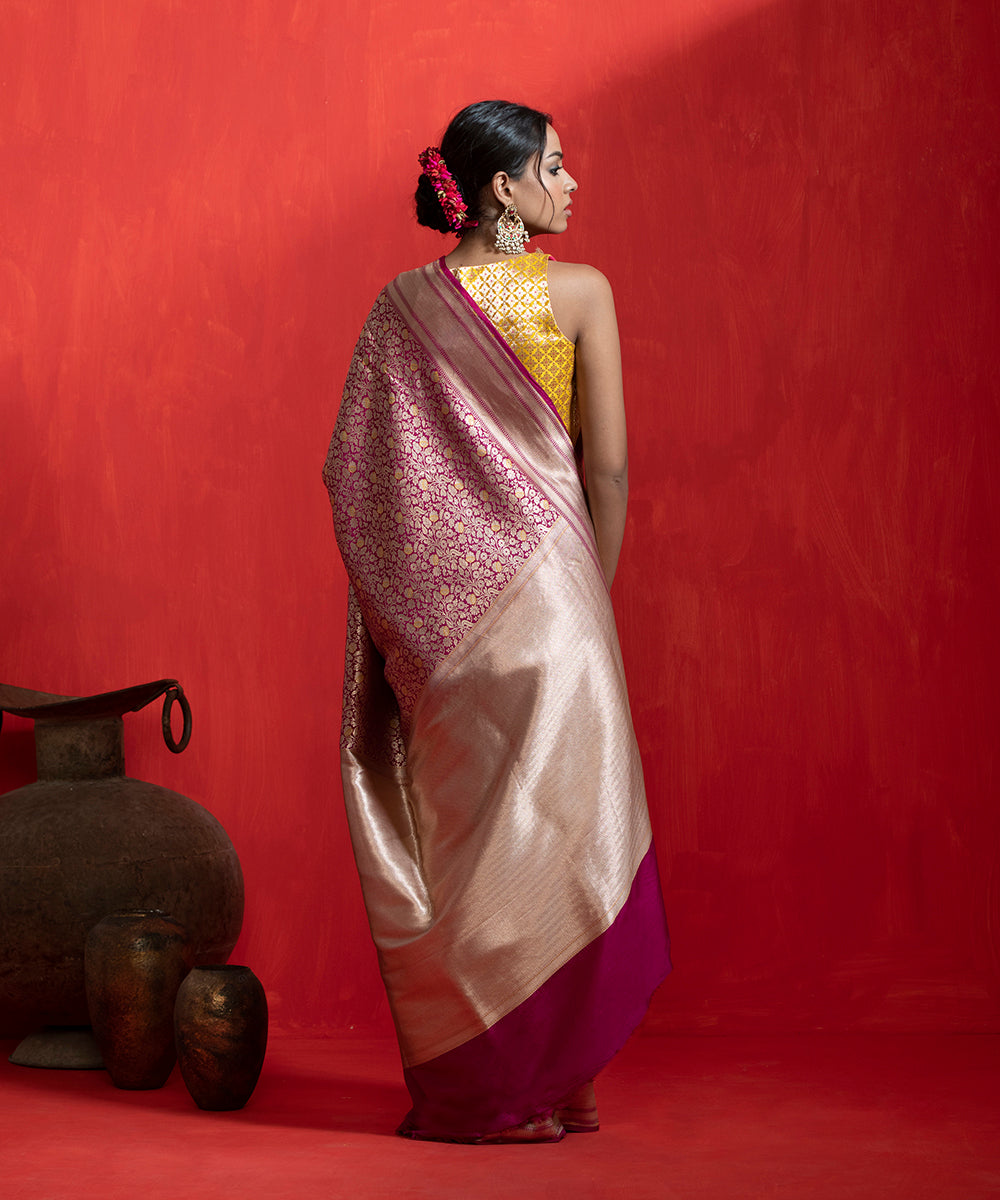 Wine_Handloom_Gul_Kimkhab_Pure_Katan_Silk_Banarasi_Saree_WeaverStory_03
