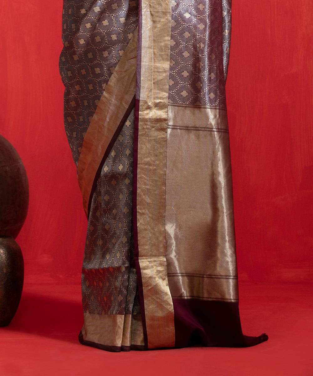 Handloom_Wine_Tissue_Silk_Brocade_Banarasi_Saree_WeaverStory_04