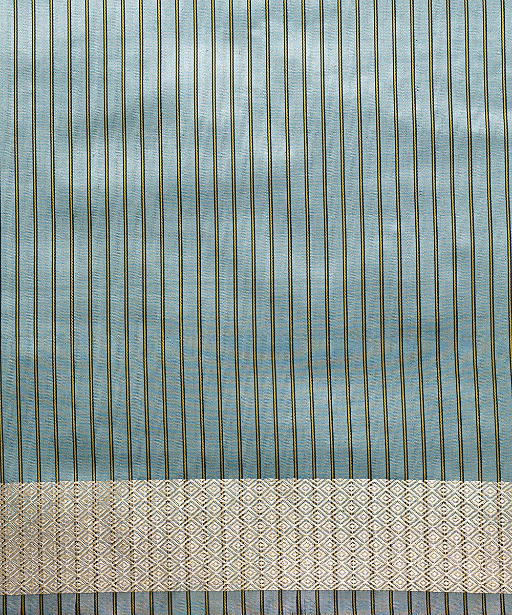 Blue_Handloom_Satin_Silk_Striped_Banarasi_Saree_With_Jamawar_Weave_WeaverStory_05