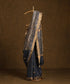 Navy_Blue_Handloom_Pure_Kosa_Silk_Saree_With_Booti_And_Golden_Border_WeaverStory_01