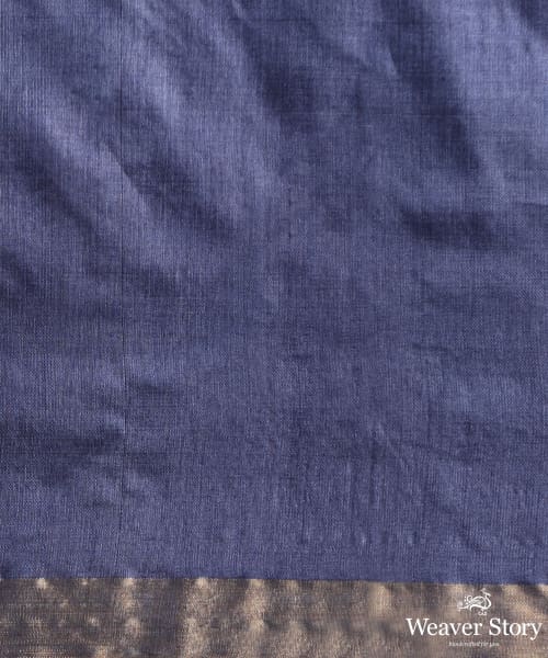 Blue_Handloom_Kosa_Silk_Saree_With_Peacock_Motif_In_Border_WeaverStory_05