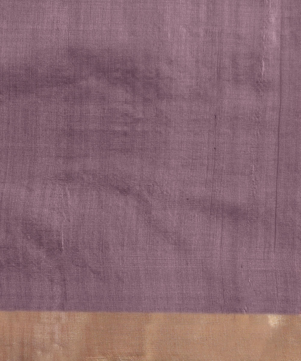 Grape_Handloom_Kosa_Silk_Saree_With_Peacock_Motif_In_Border_WeaverStory_05