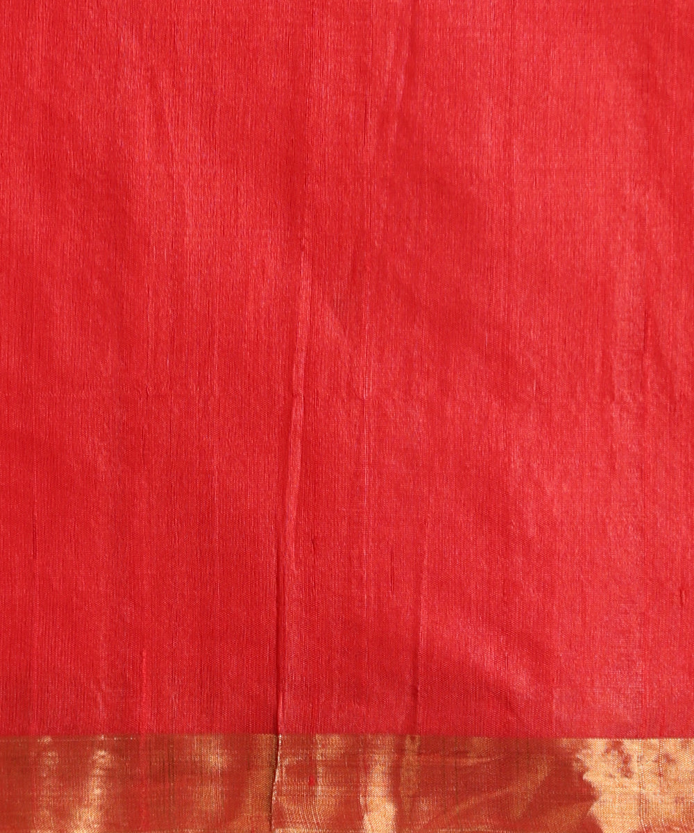 Pink_Handloom_Pure_Kosa_Silk_Saree_With_Booti_WeaverStory_06