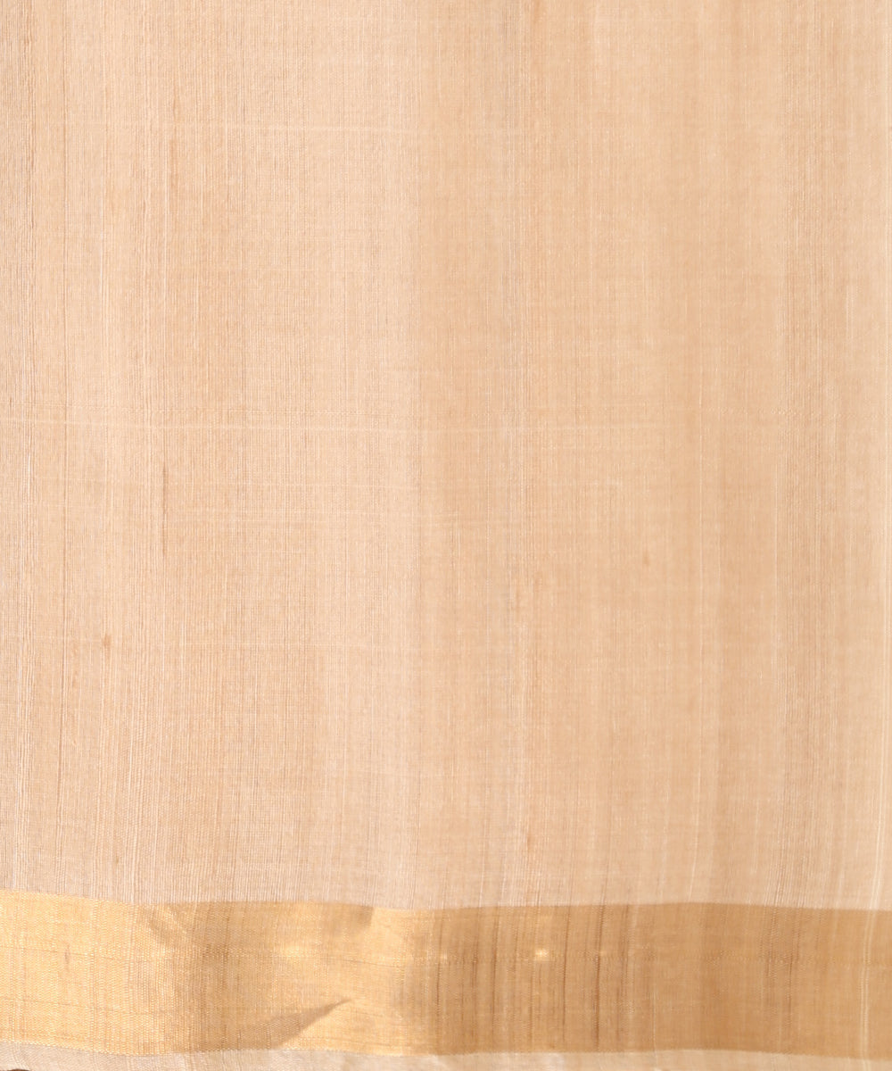 Handloom_Beige_Pure_Kosa_Silk_Saree_WeaverStory_06