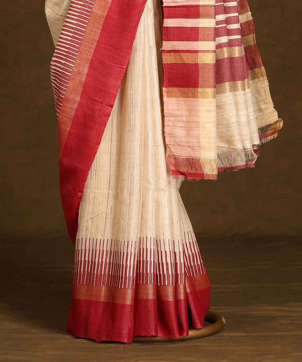 Handloom_Maroon_Pure_Kosa_Silk_Saree_WeaverStory_03