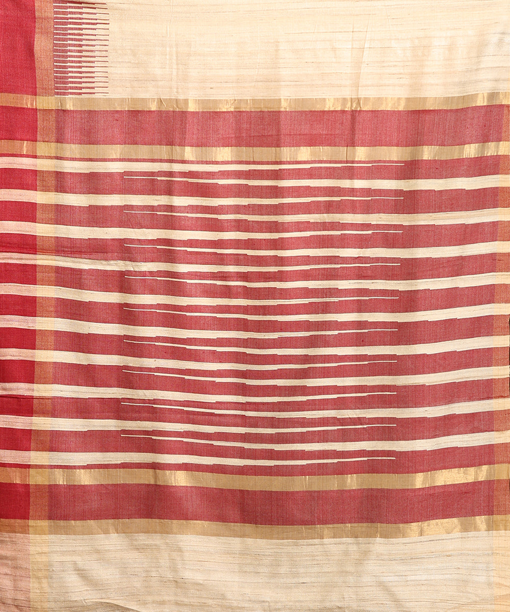 Handloom_Maroon_Pure_Kosa_Silk_Saree_WeaverStory_05