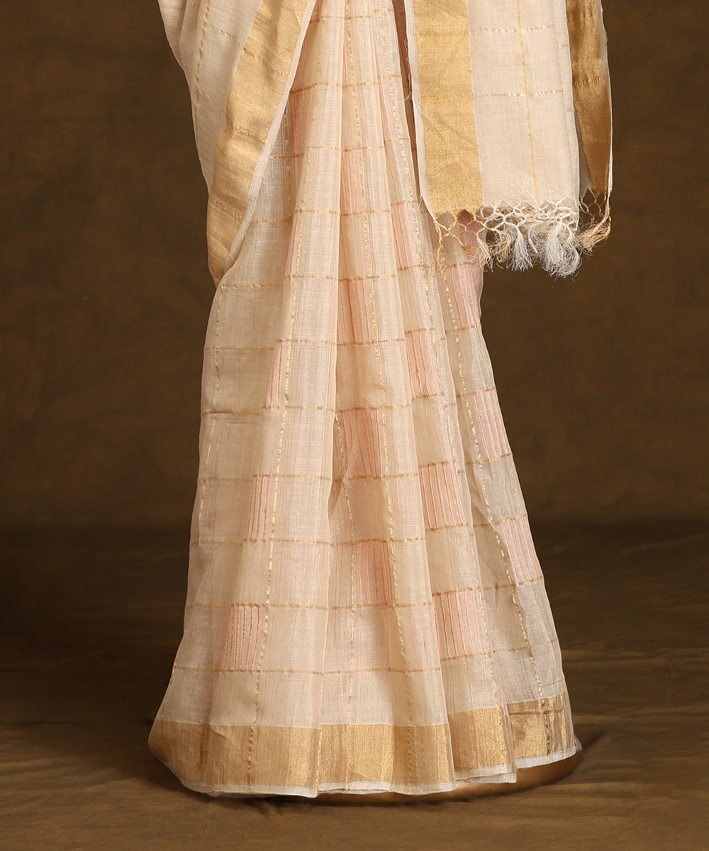 Handloom_Pink_Pure_Kosa_Silk_Saree_WeaverStory_03
