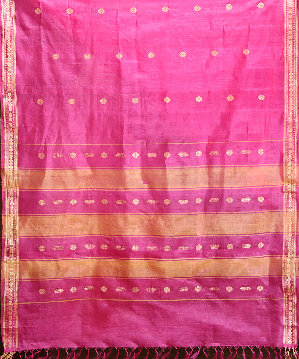 Pink_Handloom_Pure_Kosa_Silk_Saree_WeaverStory_05