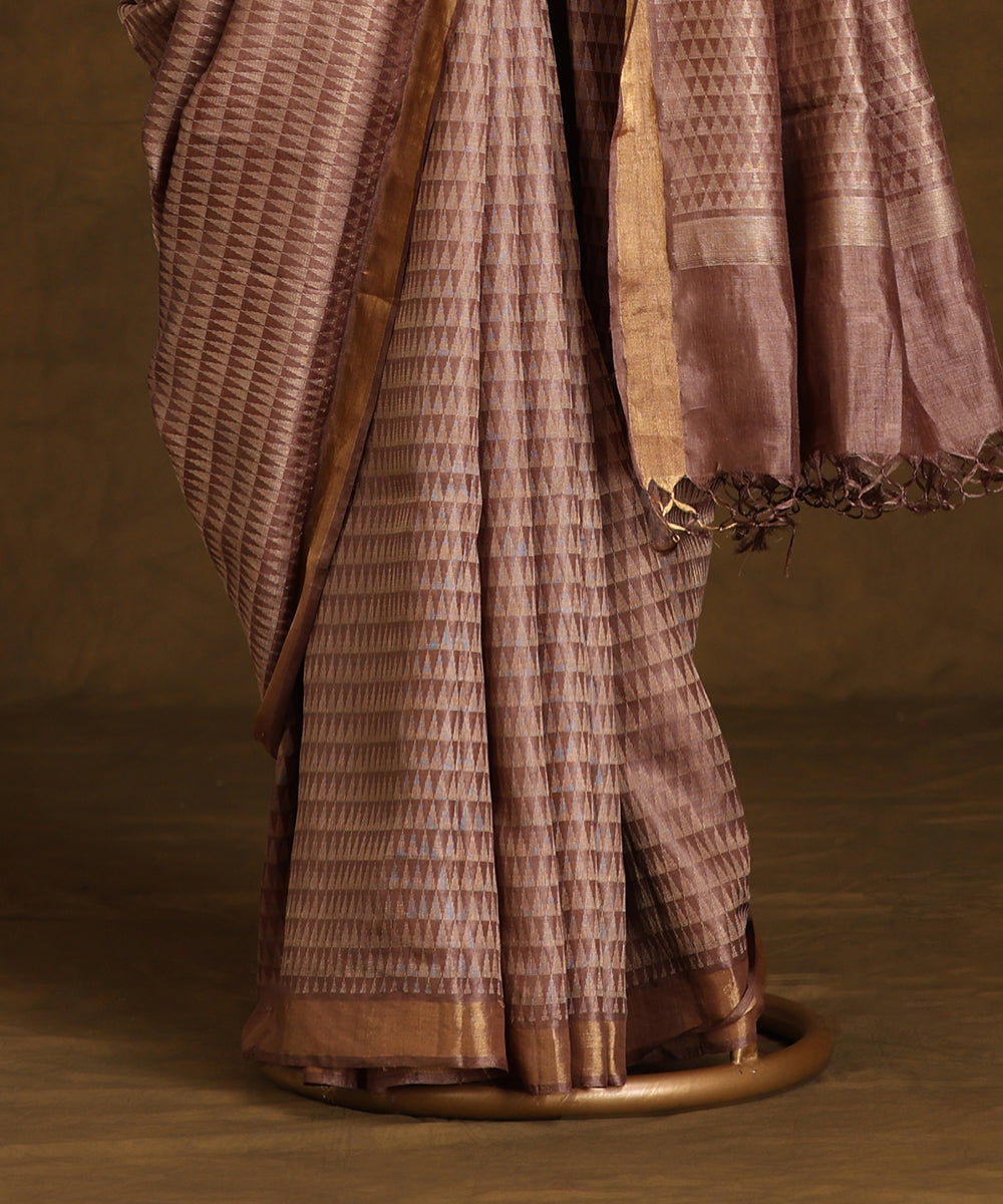 Mauve_Handloom_Pure_Kosa_Silk_Saree_With_All_Over_Zari_Work_And_Border_WeaverStory_03