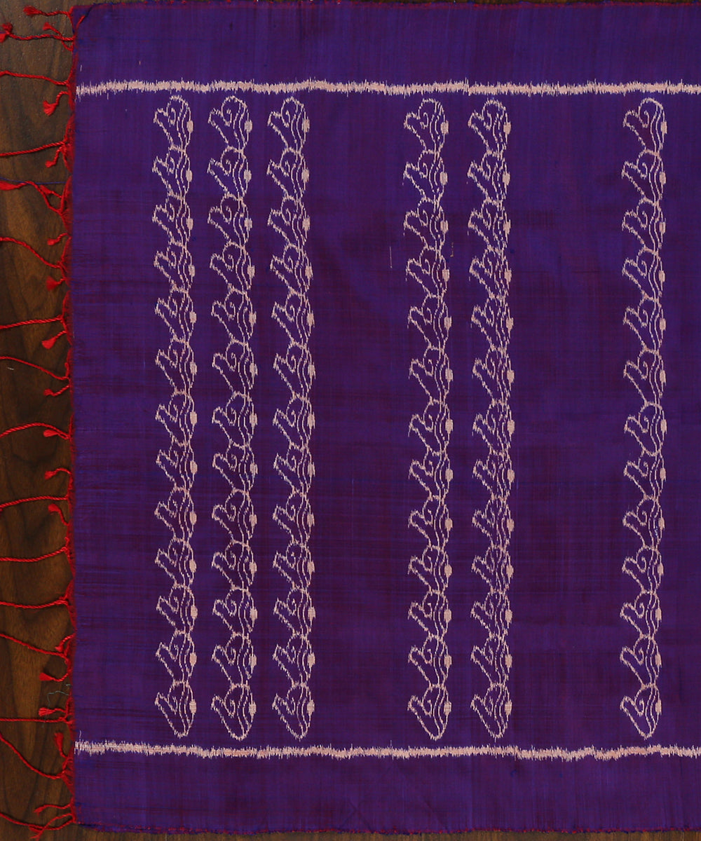 Handloom_Purple_Pure_Mulberry_Silk_Single_Ikat_Stole_WeaverStory_02