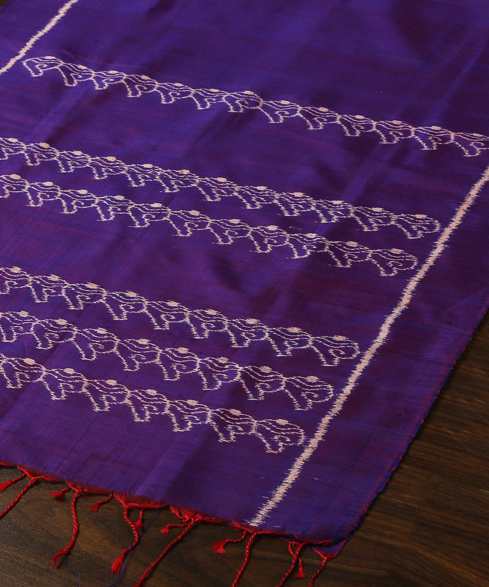 Handloom_Purple_Pure_Mulberry_Silk_Single_Ikat_Stole_WeaverStory_03