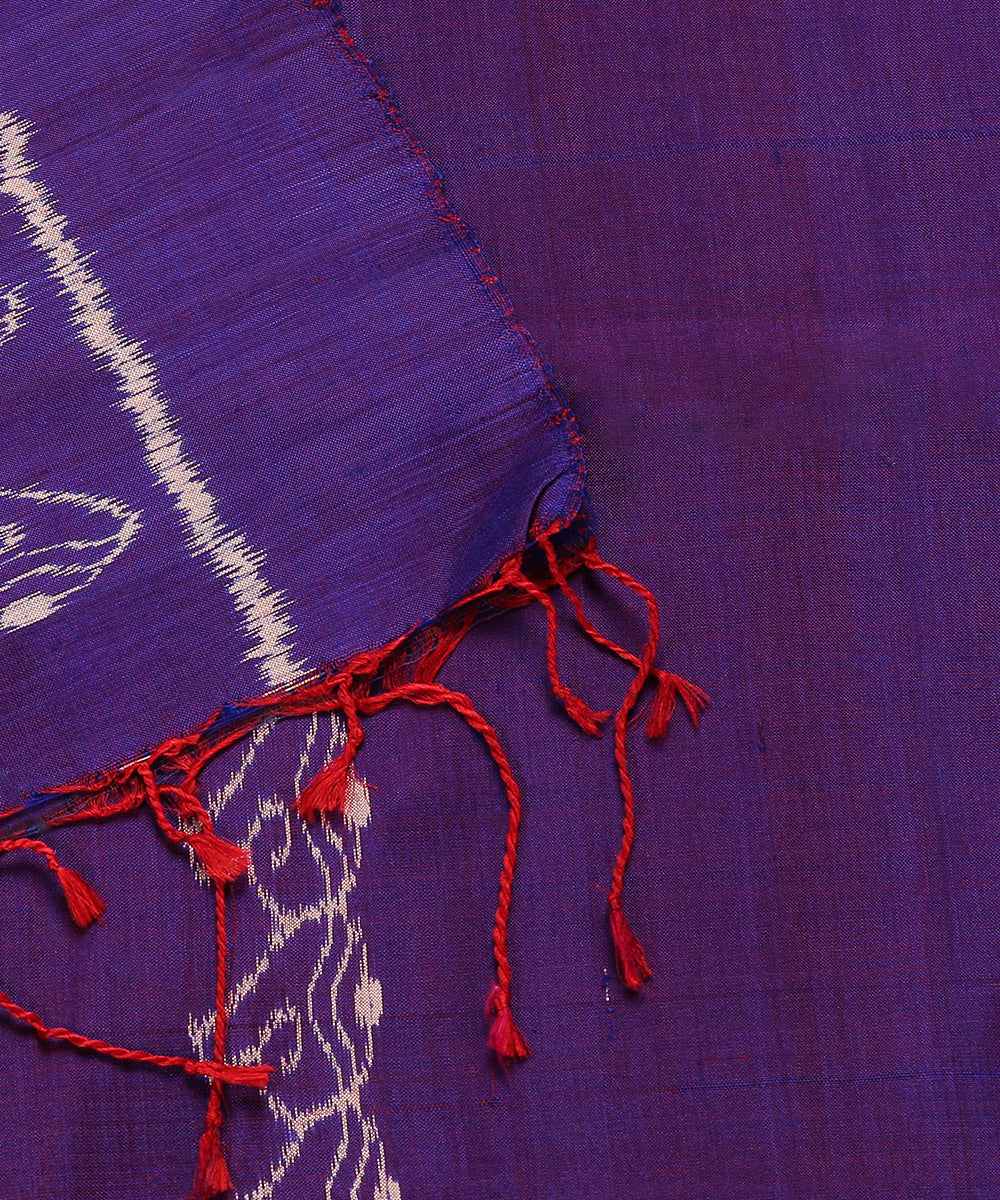 Handloom_Purple_Pure_Mulberry_Silk_Single_Ikat_Stole_WeaverStory_04