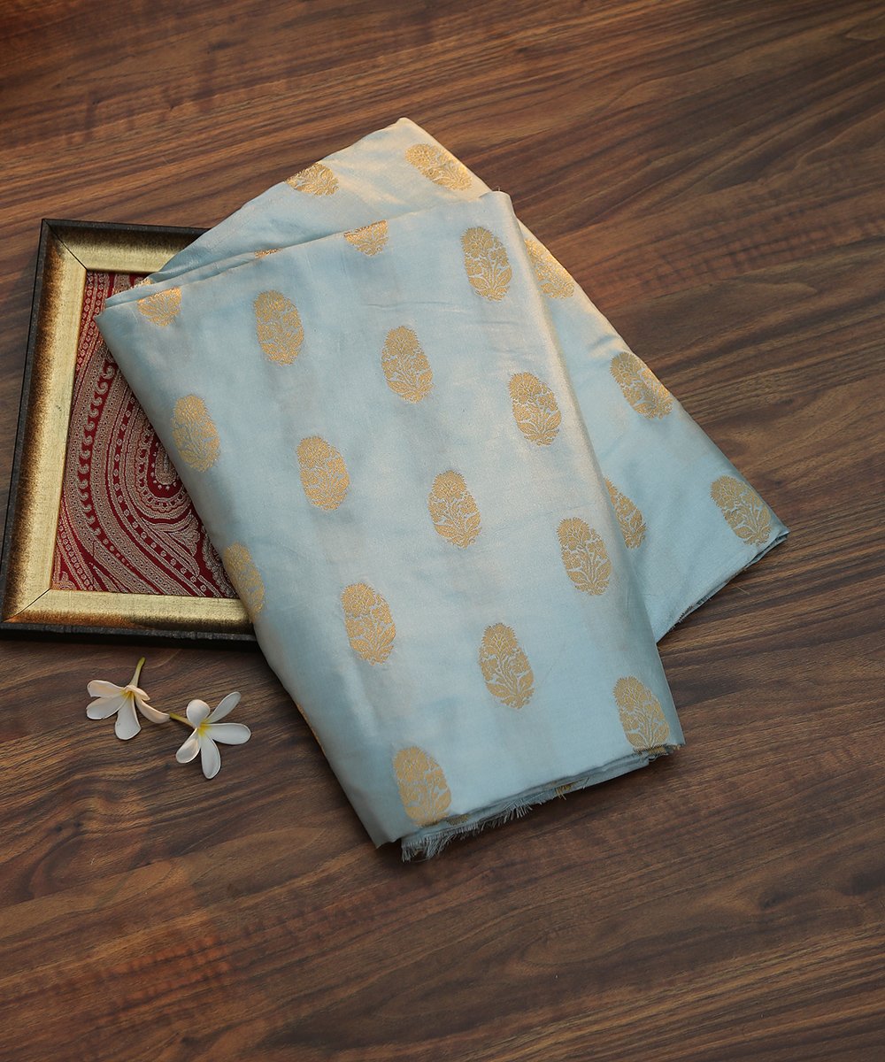 Sky_Blue_Handloom_Katan_Silk_Banarasi_Fabric_with_Floral_Booti_WeaverStory_01