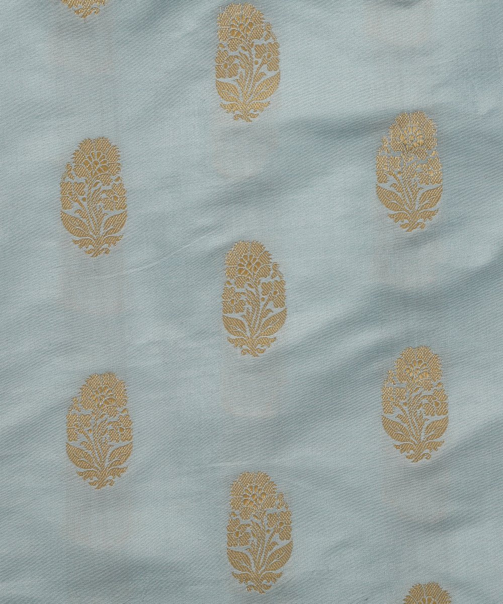 Sky_Blue_Handloom_Katan_Silk_Banarasi_Fabric_with_Floral_Booti_WeaverStory_03