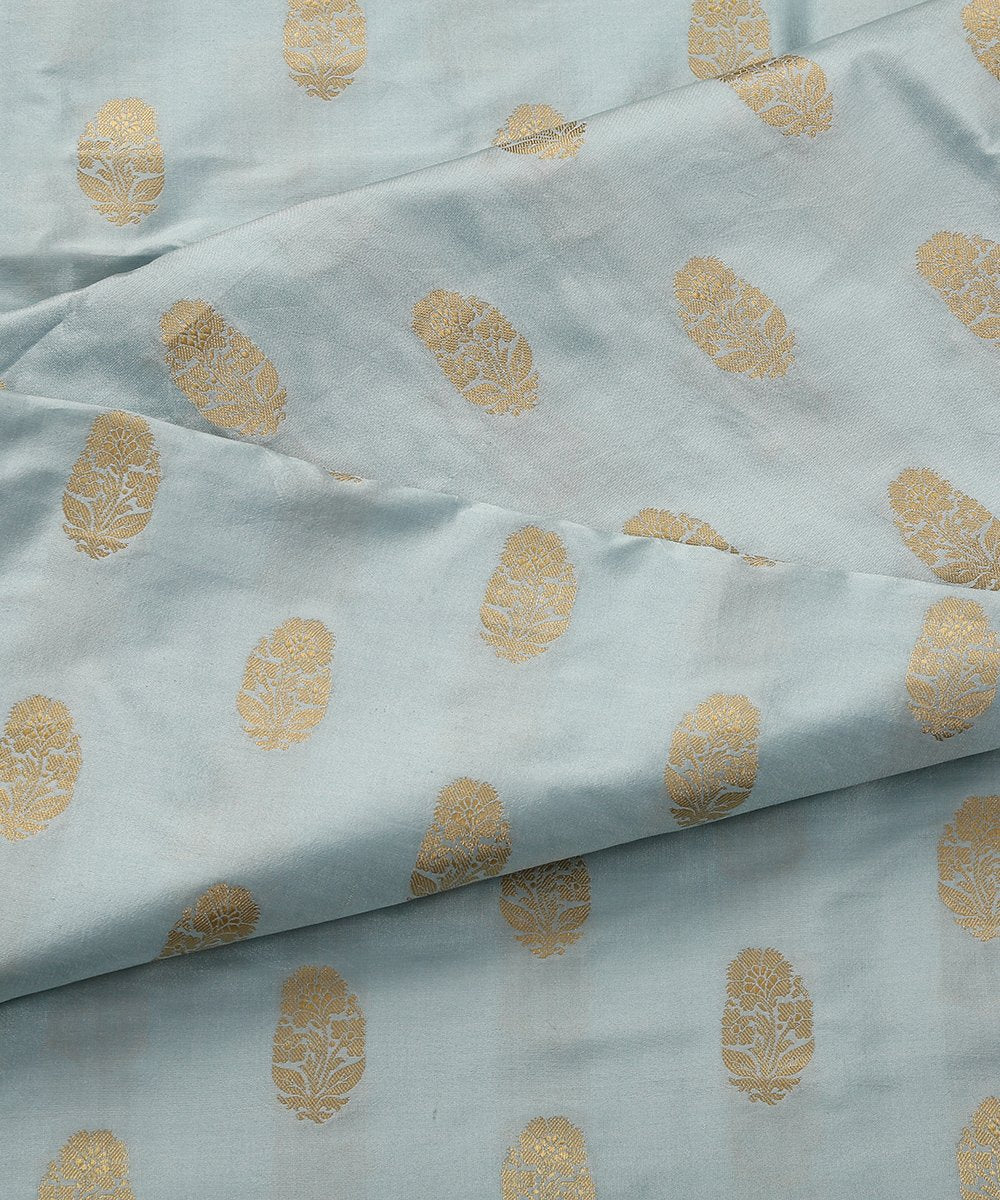 Sky_Blue_Handloom_Katan_Silk_Banarasi_Fabric_with_Floral_Booti_WeaverStory_04