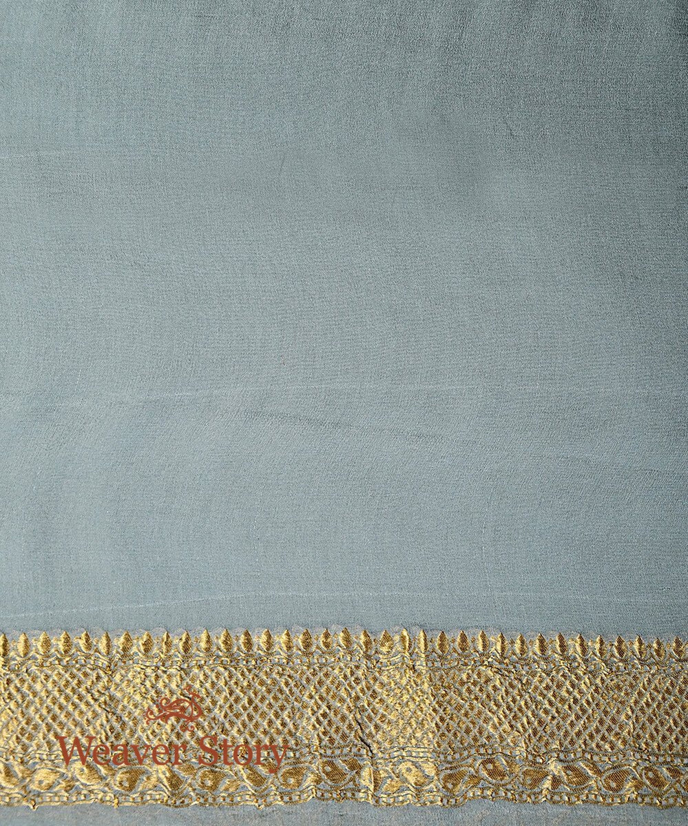 Sky_Blue_Woven_Handloom_Banarasi_Georgette_Saree_with_Floral_Jaal_WeaverStory_05