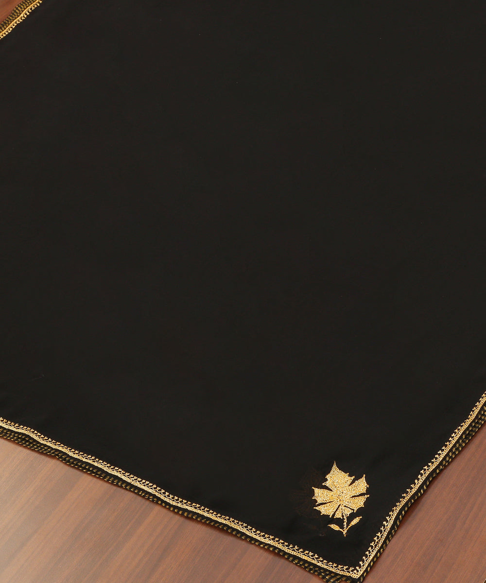 Black_Pure_Silk_Kashmiri_Tilla_Hand_Embroidered_Dupatta_With_Konia_WeaverStory_03