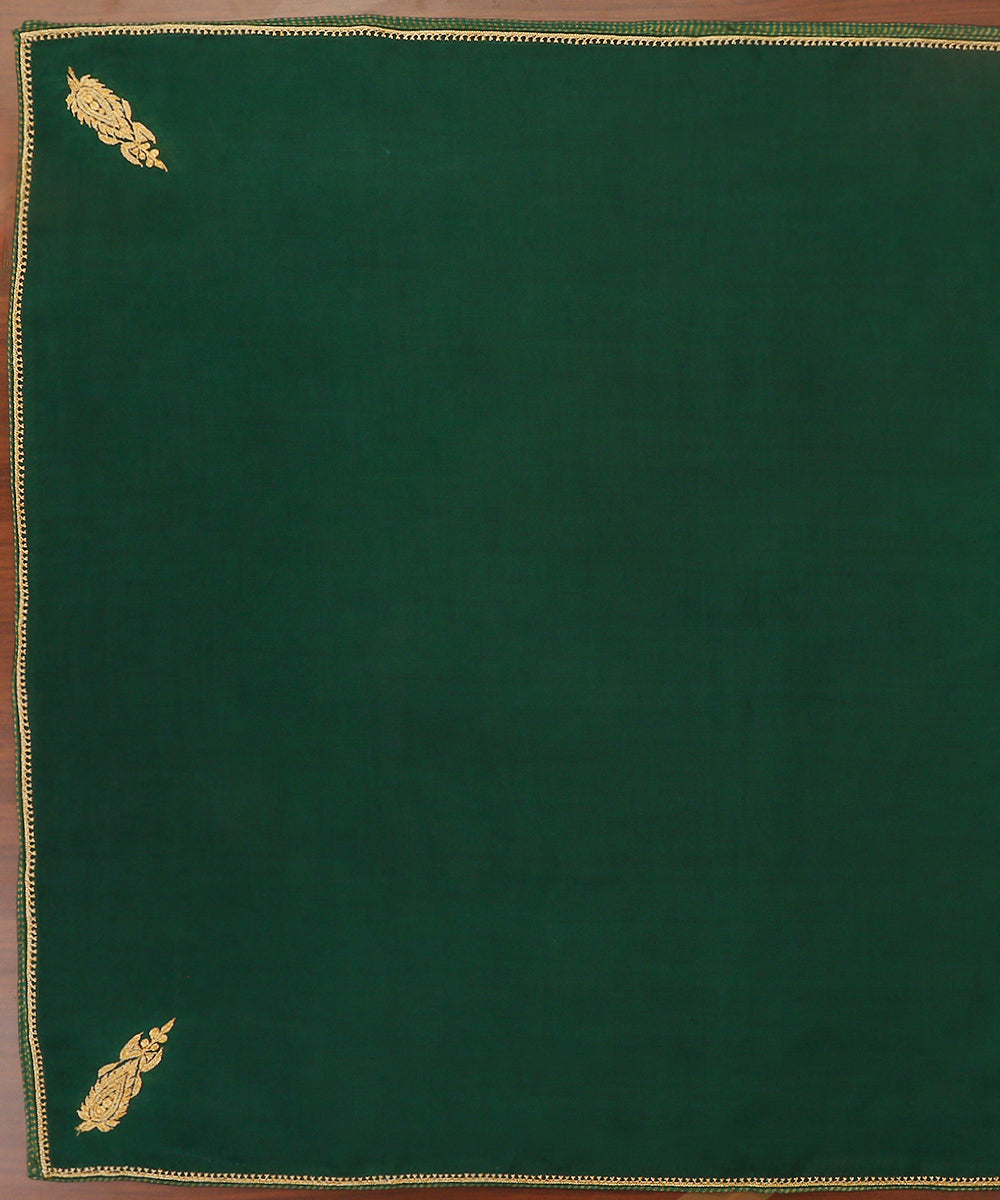 Bottle_Green_Pure_Silk_Kashmiri_Tilla_Hand_Embroidered_Dupatta_With_Konia_WeaverStory_02