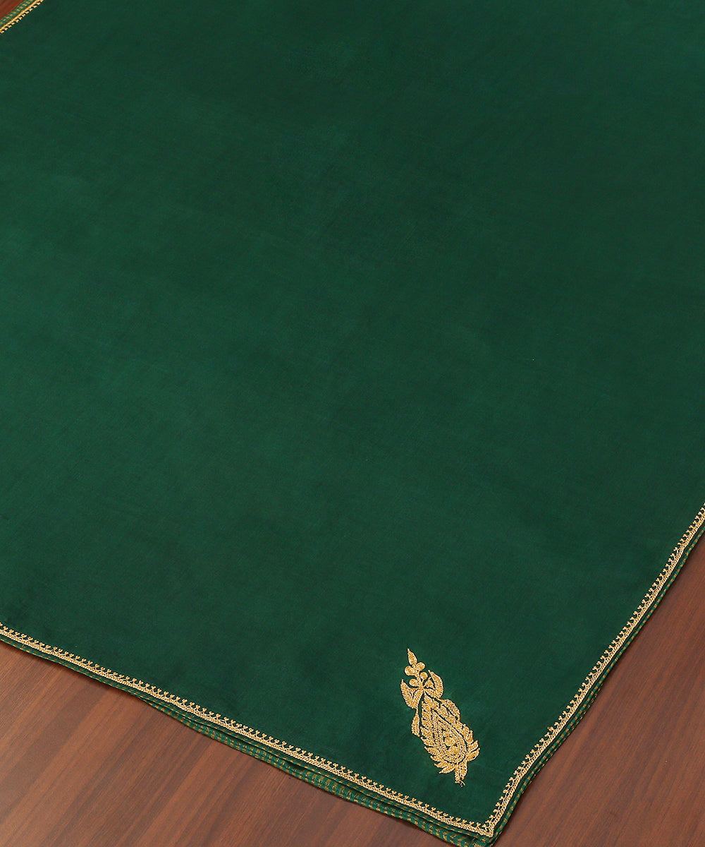 Bottle_Green_Pure_Silk_Kashmiri_Tilla_Hand_Embroidered_Dupatta_With_Konia_WeaverStory_03