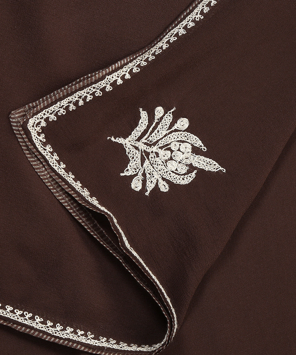 Dark_Brown_Pure_Silk_Kashmiri_Tilla_Hand_Embroidered_Dupatta_With_Konia_WeaverStory_04