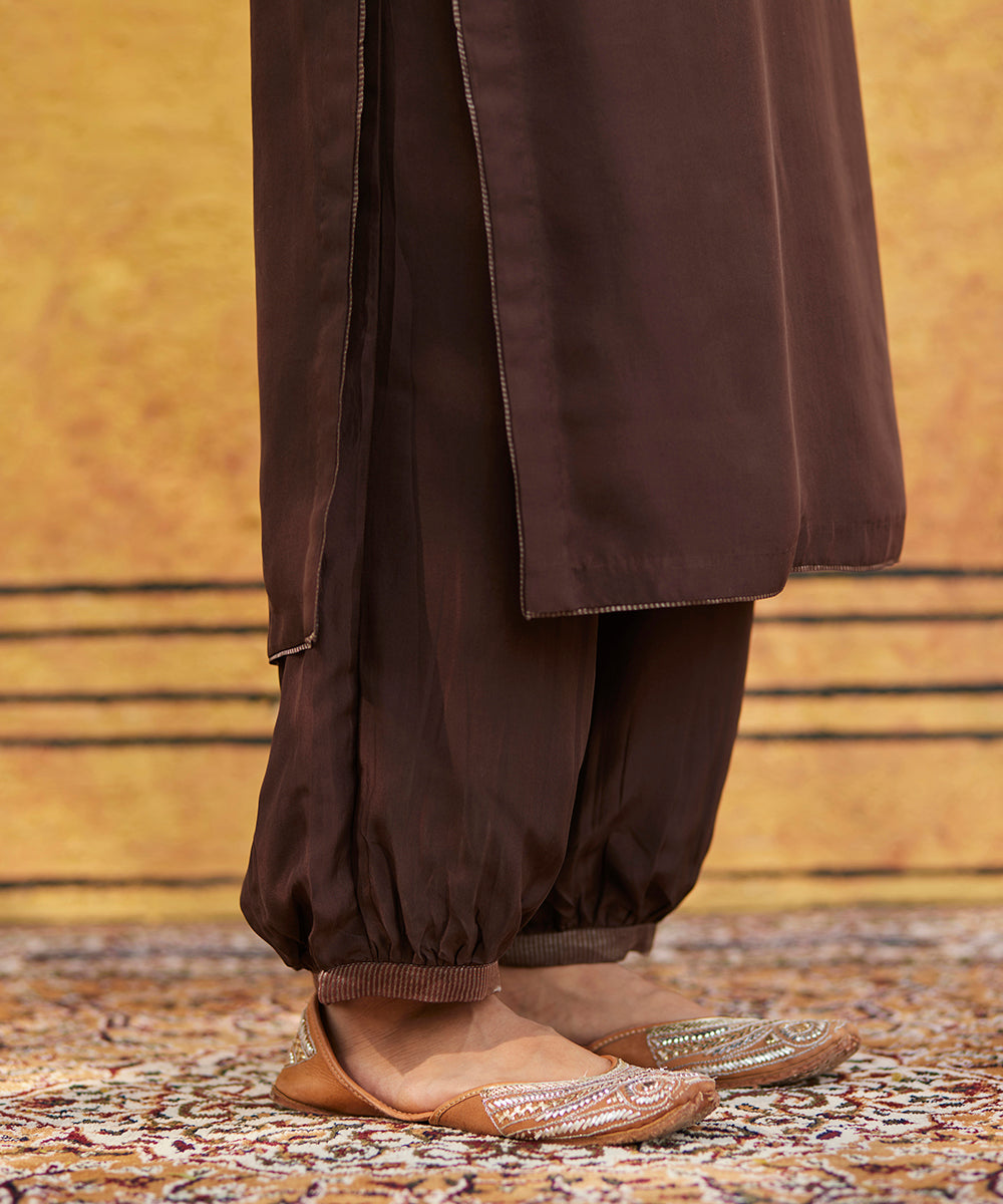Dark_Brown_Pure_Silk_Tilla_Hand_Embroidered_Suit_With_Pants_And_Dupatta_WeaverStory_05