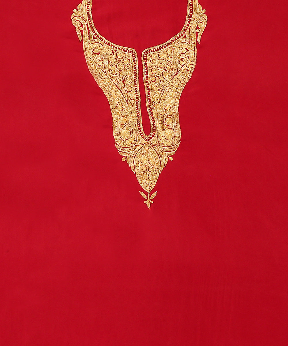Red_Pure_Silk_Tilla_Hand_Embroidered_Unstitched_Suit_Set_With_Dupatta_WeaverStory_04