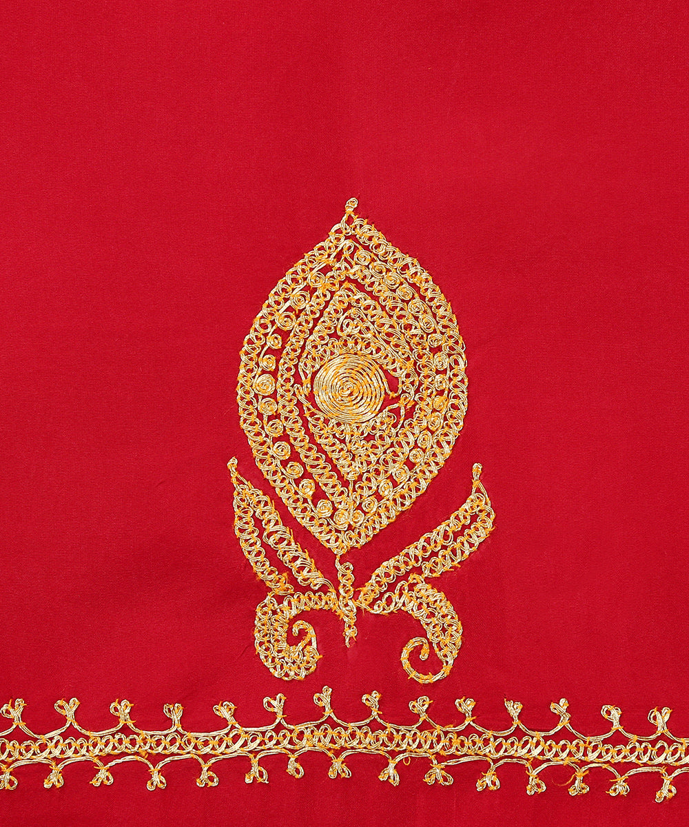Red_Pure_Silk_Tilla_Hand_Embroidered_Unstitched_Suit_Set_With_Dupatta_WeaverStory_05