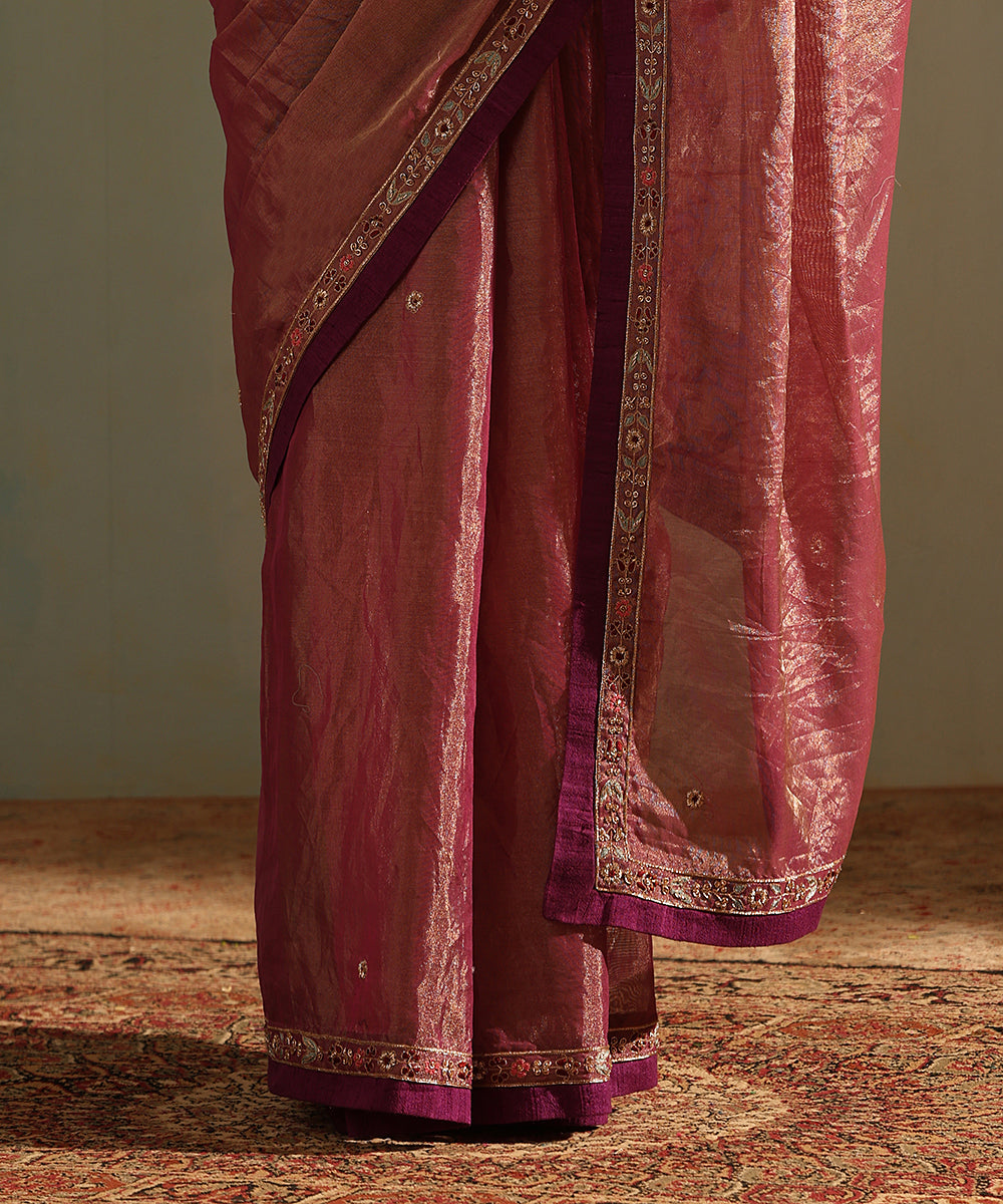 Purple_Hand_Embroidered_Tissue_Silk_Saree_With_Zardozi_And_Raw_Silk_Border_WeaverStory_04