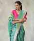 Teal_Green_Handloom_Banarasi_Patola_Saree_woven_in_Katan_Silk_with_Meenakari_WeaverStory_01