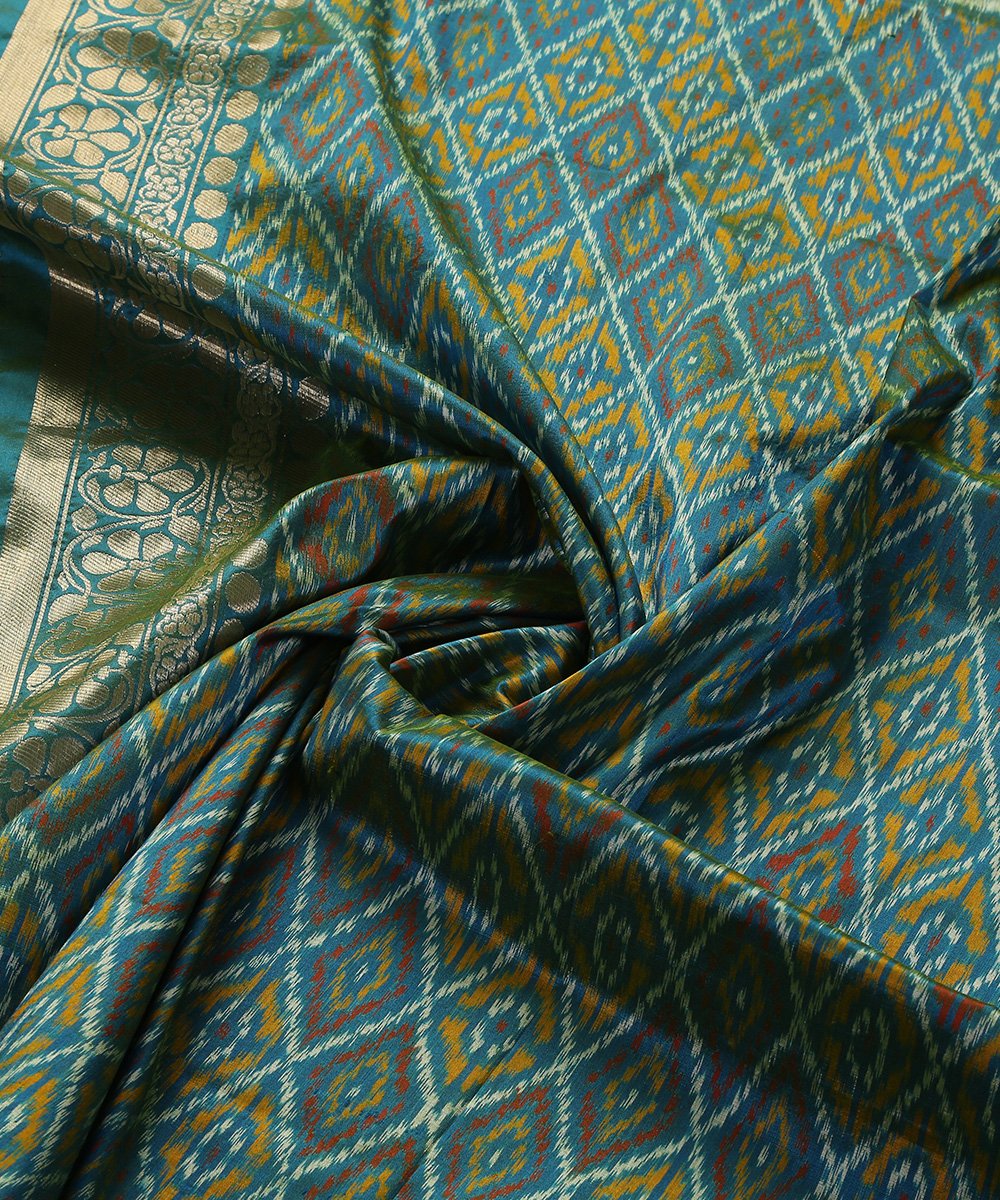 Aqua_Blue_Handloom_Pure_Silk_Ashawali_Patola_Dupatta_with_Floral_Border_WeaverStory_05