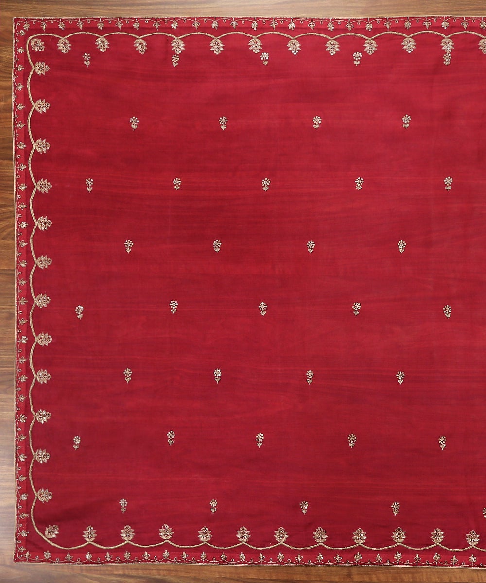 Maroon_Handloom_Organza_Dupatta_with_Zardozi_border_WeaverStory_02