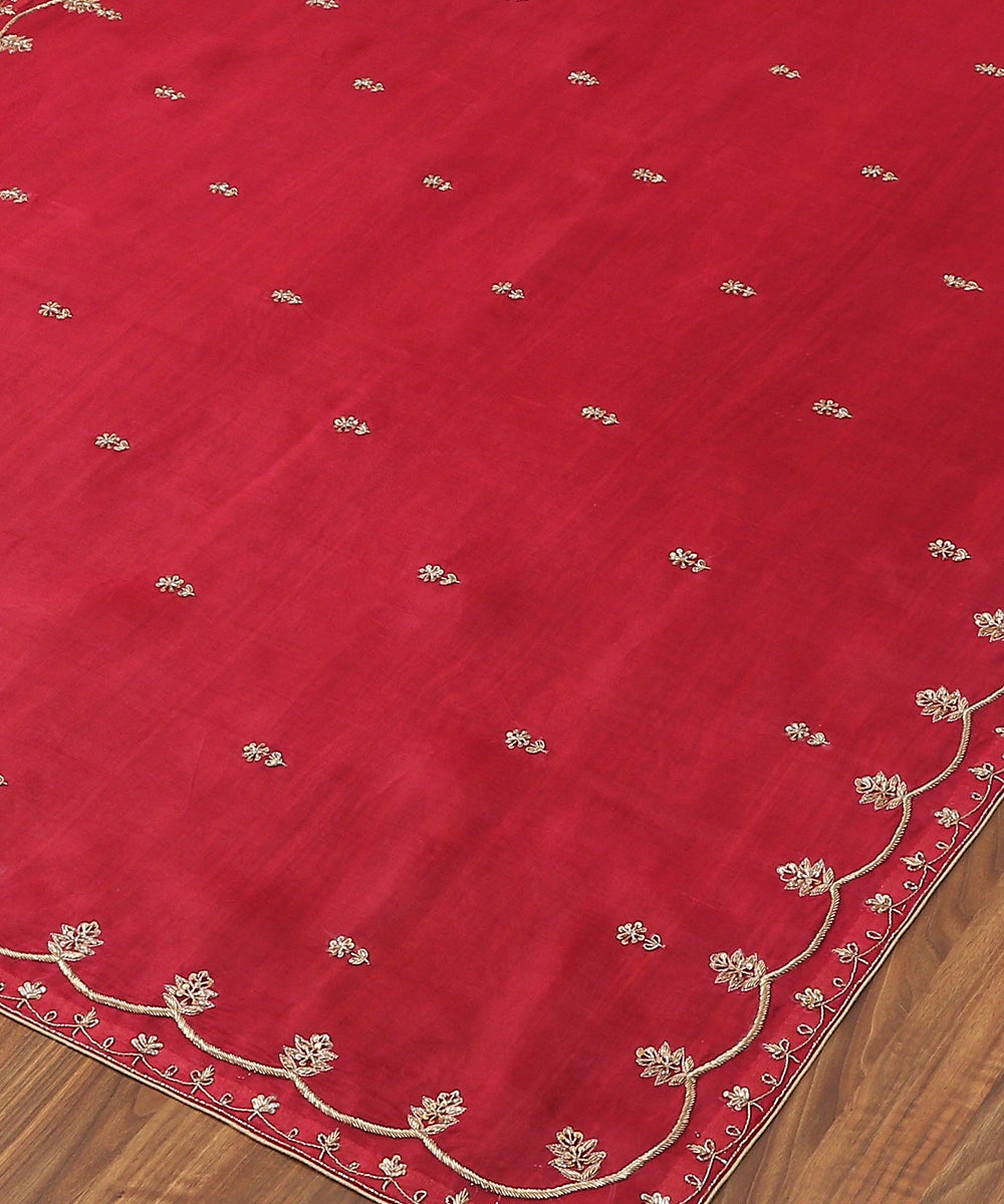 Maroon_Handloom_Organza_Dupatta_with_Zardozi_border_WeaverStory_03
