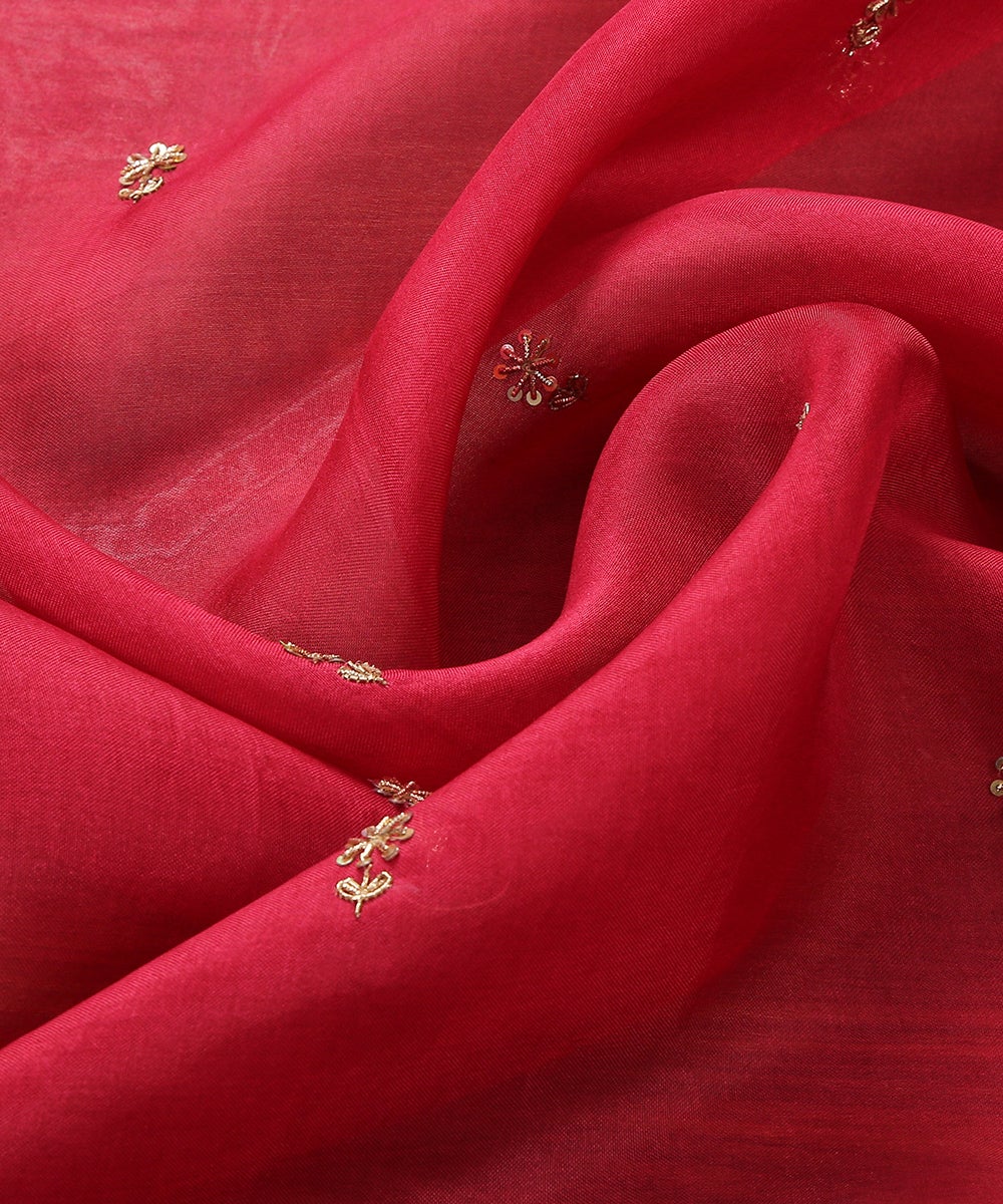 Maroon_Handloom_Organza_Dupatta_with_Zardozi_border_WeaverStory_05