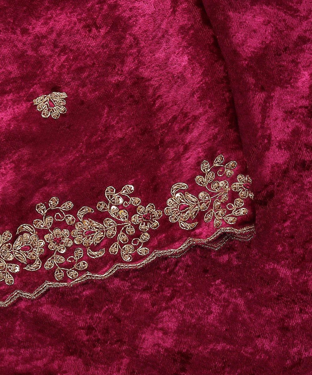 Plum_Velvet_Dupatta_with_Hand_Embroidered_Zardozi_WeaverStory_04
