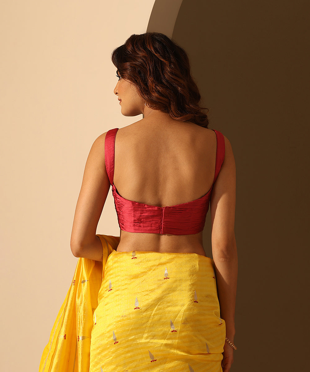 Viva_Magenta_Satin_Silk_Bralette_Blouse_WeaverStory_03