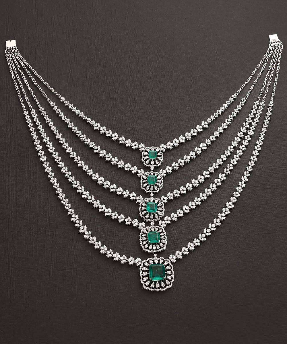 Vaman_Handcrafted_Pure_Silver_Necklace_With_Semi_Precious_Stones_WeaverStory_02